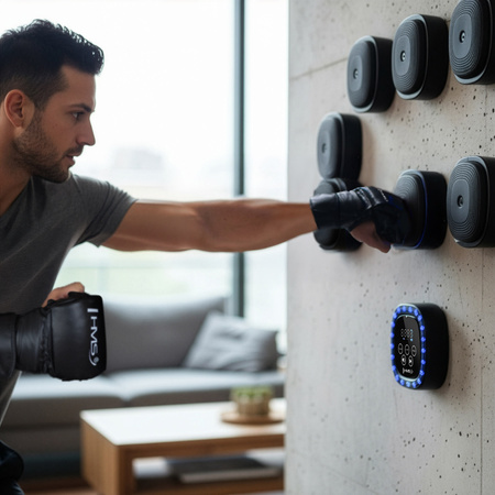 Elektroniczna Tarcza Bokserska Modułowa Z Głośnikiem i Bluetooth + Rękawice