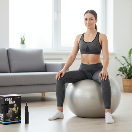 HMS Piłka Gimnastyczna Rehabilitacyjna Do Ćwiczeń Fitness 65 cm 