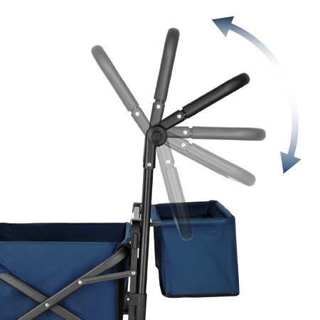 Wózek Turystyczny Plażowy Transportowy Kempingowy Składany Z Daszkiem 120 L