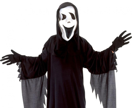 Strój Przebranie Na Halloween Dla Dziecka Duch Kostium + Maska Krzyk GODAN