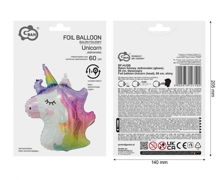 Balony Foliowe Urodzinowe Jednorożce Sto Lat Dla Dziewczynki Zestaw 3 szt.