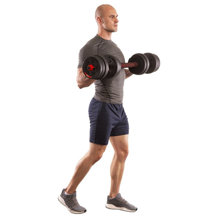 Zestaw Hantle Regulowane Sztanga Sztangielki Z Wymiennym Obciążeniem 2x10kg