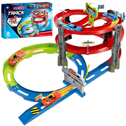 Tor Wyścigowy Samochodowy Pull Back Dla Dzieci + 2 Samochody