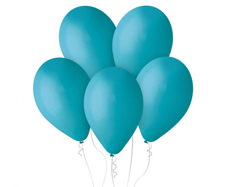 Balony Klasyczne Pastelowe Turkusowe Lateksowe Na Urodziny 12" 100 szt.