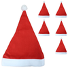 Czapka Świętego Mikołaja Gwiazdora Z Pomponem Przebranie Na Mikołajki 6 szt