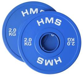 Talerze Obciążenia Na Gryf Olimpijski Sztangę Gumowane Zestaw 2x2 kg HMS