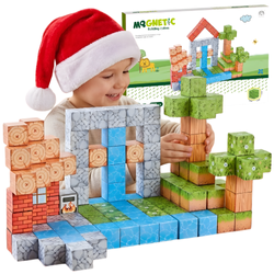 Klocki Magnetyczne Konstrukcyjne Zestaw 119 Elementów Edukacyjne Dla Dzieci
