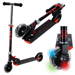 Hulajnoga Miejska Klasyczna Składana Regulowana Wysokość Koła LED 120 mm