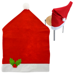 Pokrowiec Świąteczny Na Krzesło Czapka Mikołaja Na Boże Narodzenie GODAN