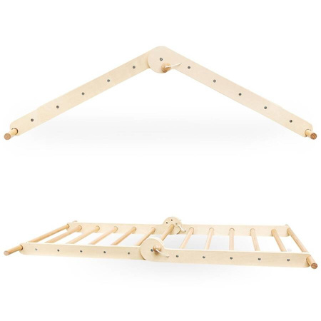 Drewniany Plac Zabaw 3w1 Drabinka Ścianka Trójkąt Piklera