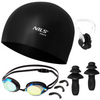 Zestaw Pływacki Na Basen Regulowane Okularki + Czepek + Zatyczki NILS 