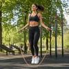 Skakanka Skórzana Z Łożyskami Do Ćwiczeń Fitness Regulowana Długość 300 cm