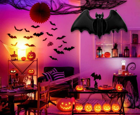 Balon Foliowy Czarny Nietoperz Wampir Na Imprezę Halloween 46x100 cm GODAN