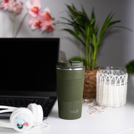 Kubek Termiczny Termos Turystyczny Stalowy Butelka Na Kawę Herbatę 510 ml