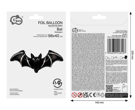 Balony Na Halloween 3 szt. Nietoperz Pająk Gwiazda + Sztuczna Krew 100 ml