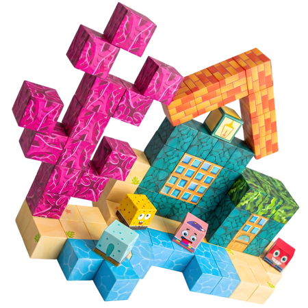 Klocki Magnetyczne Konstrukcyjne Zestaw 105 Elementów Edukacyjne Dla Dzieci