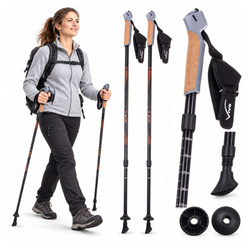 Kije Kijki Nordic Walking Rekreacyjne Regulowane Do Chodzenia 82-135 cm