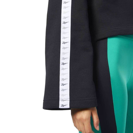 Bluza Z Kapturem Oversize Szeroki Rękaw Damska Bawełniana Czarna REEBOK