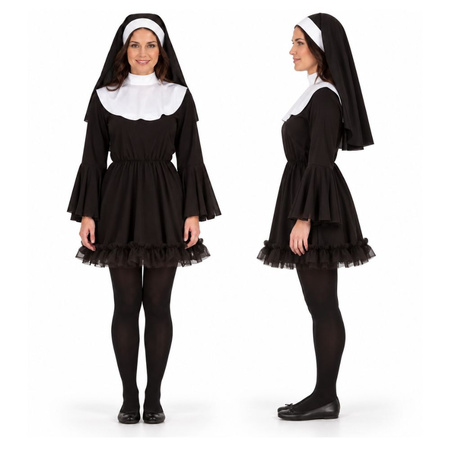 Zalotna Zakonnica Strój Przebranie Halloweeen Habit Siostra Zakonna GODAN