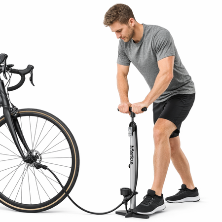 MERKAN Pompka Rowerowa Z Manometrem Do Roweru Podłogowa Warsztatowa