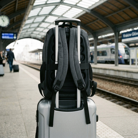 Plecak Miejski Turystyczny Trekkingowy Sportowy Z Miejscem Na Laptopa USB 18 L NILS