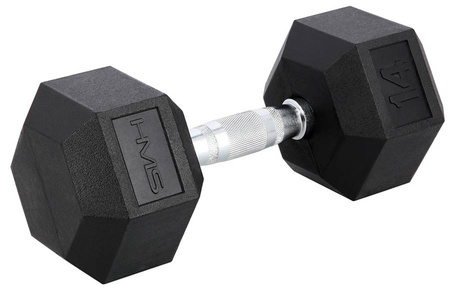 HMS Zestaw Hantle Gumowane Do Ćwiczeń Treningu 2x14 kg