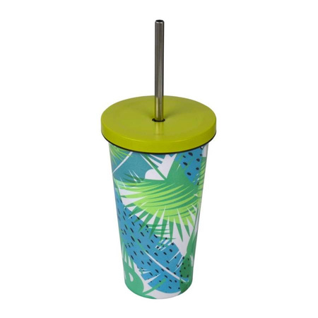 CASNO Kubek Termiczny Termos + Słomka 510 ml