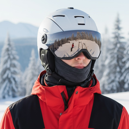 Kask Narciarski Z Szybą Snowboardowy Z Regulacją METEOR