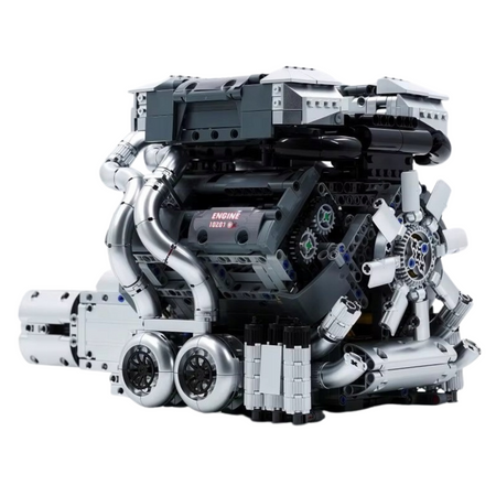 Klocki Konstrukcyjne Silnik Samochodowy W16 2024 el. Na Prezent MOULD KING