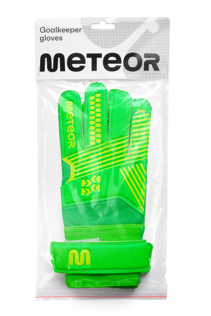 Rękawice Bramkarskie Piłkarskie Treningowe Usztywniony Palec Na Rzep METEOR