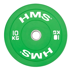Talerz Olimpijski Na Gryf Gumowany Bumper Obciążenie Do Treningu HMS 10 kg
