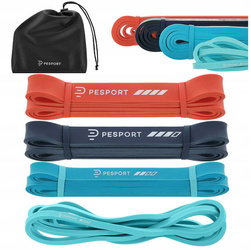 Zestaw Gum Oporowych Power Band Do Ćwiczeń Fitness Treningu Siłowego + Etui