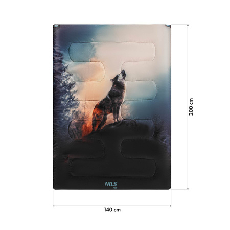 Śpiwór Turystyczny Ciepły Kempingowy Dwuosobowy 3w1 Z Pokrowcem 200x140 cm