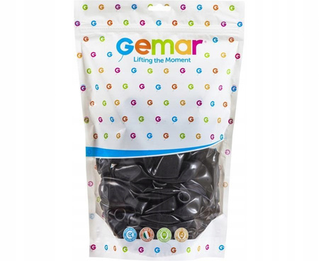 Balony Lateksowe Pastelowe Czarne Na Urodziny Ślub Wesele 5" - 100 szt.