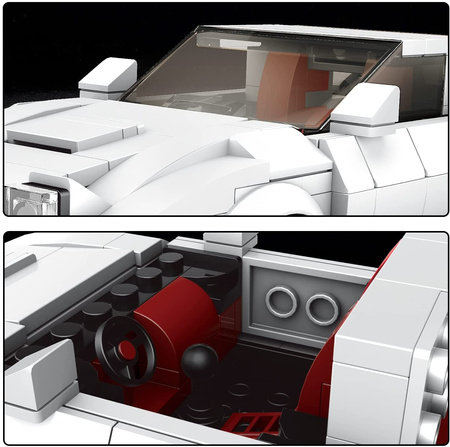 Mould King Klocki Konstrukcyjne Samochód Wyścigowy 369 Elementów + Gablota