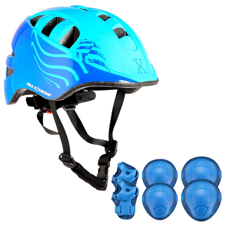 Kask Na Rolki Rower Hulajnogę Regulowany Dla Dzieci Orzeszek + Zestaw Ochraniaczy