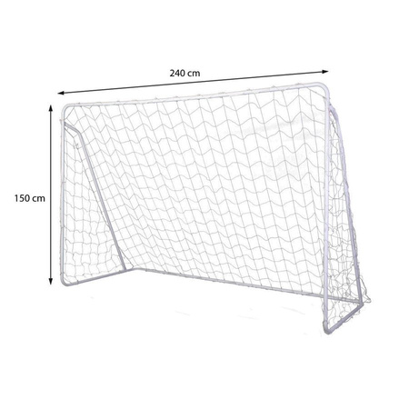 Bramki Piłkarskie 2 szt. Treningowe Z Siatką I Matą Do Celowania 240x150 cm