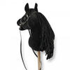 Hobby Horse Konik Na Patyku Kiju Do Skakania Z Grzywą Czarny MAMABRUM