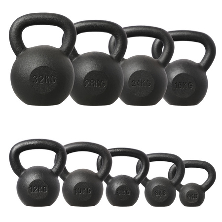 Kettlebell Żeliwny Ciężarek Hantla Do Treningu Siłowego Ćwiczeń 12 kg HMS