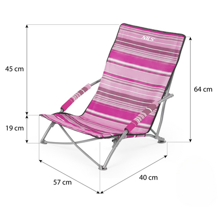 Leżak Ogrodowy Plażowy Składany Fotel Turystyczny Do Ogrodu + Pokrowiec