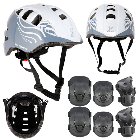 Kask Na Rolki Rower Hulajnogę Regulowany Dla Dzieci Orzeszek + Zestaw Ochraniaczy