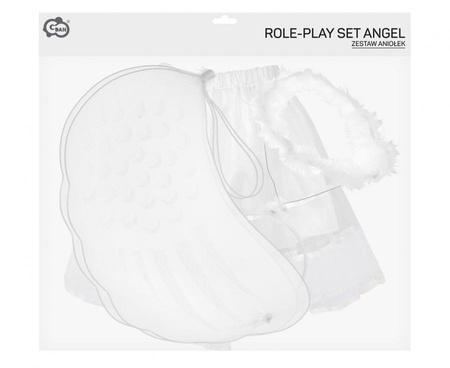 Strój Kostium Przebranie Aniołka Spódniczka Skrzydełka i Aureola Na Jasełka