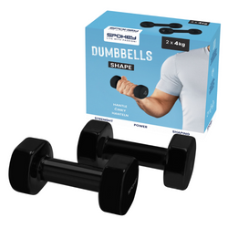 Hantle Winylowe Do Treningu Ćwiczeń Fitness Ciężarki Antypoślizgowe 2x4 kg