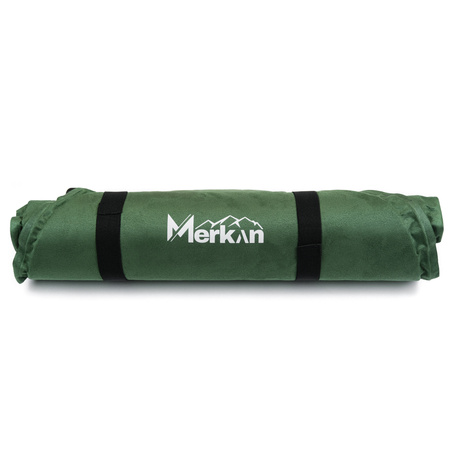 MERKAN Materac Mata Samopompująca Kempingowa Gruba Z Pokrowcem 183x51x3,8 cm