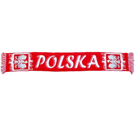 Szalik Kibica Reprezentacji Polski Biało-Czerwony Z Orłem Narodowy 130x20cm