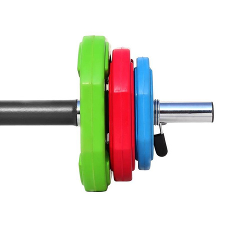 HMS Zestaw Sztanga + Obciążenia Do Treningu Siłowego Ćwiczeń 20 kg