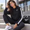 Bluza Z Kapturem Oversize Szeroki Rękaw Damska Bawełniana Czarna REEBOK