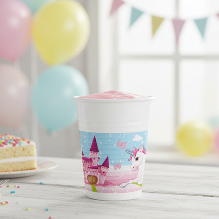 Kubeczki Plastikowe Ozdobne Na Przyjęcie Urodziny Dla Dzieci 200 ml 8 szt.