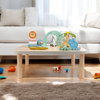 MERKAN Drewniany Stolik Edukacyjny Interaktywny Kolorowe Zwierzątka Z Kolejką