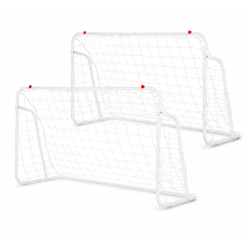 Bramki Piłkarskie Zestaw 2 szt. Treningowe Przenośne Z Siatką 150x90 cm